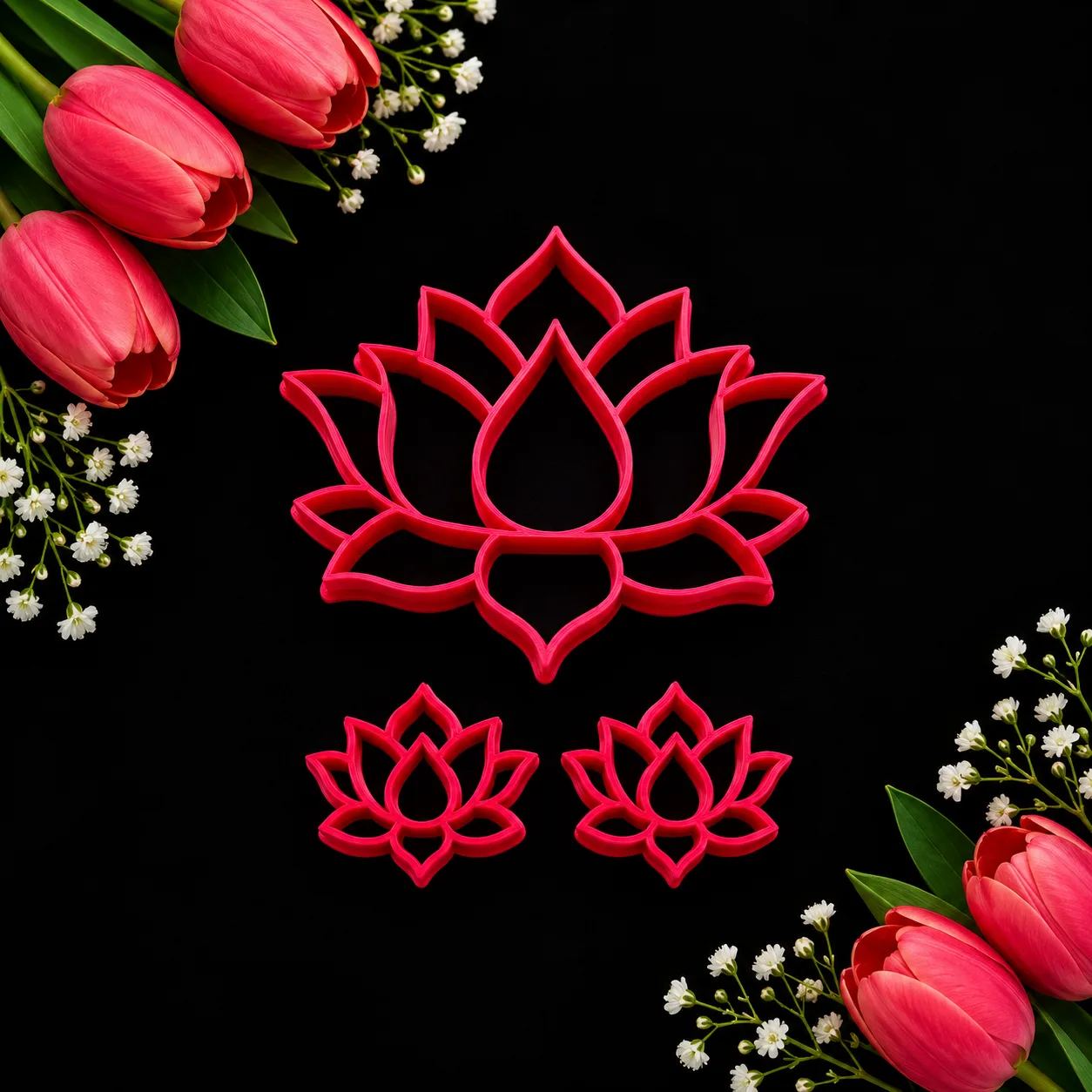 Lotus Cutters with Stamp
