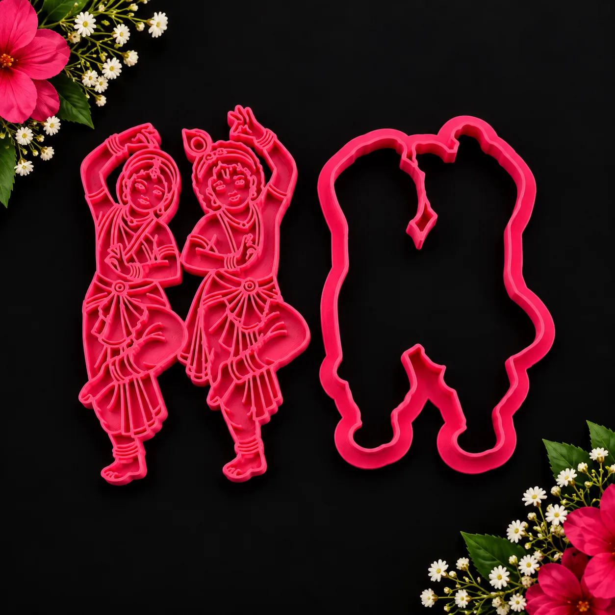 Radhe Krishna Dancing Cutter with Stamp