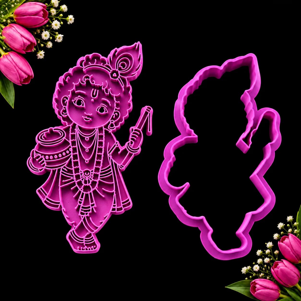 Cute Little Krishna Cutter With Stamp