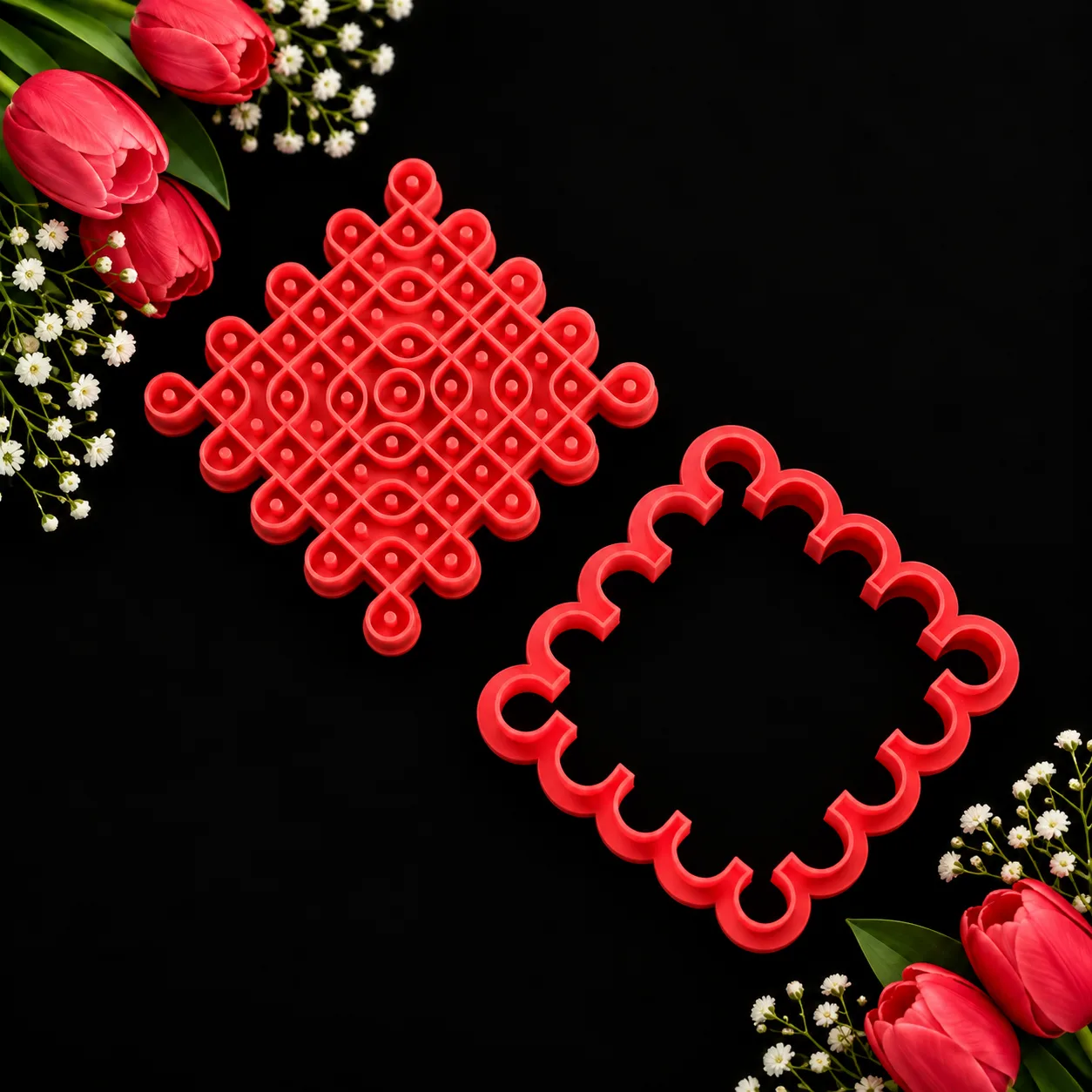 Kolam Cutter with Stamp